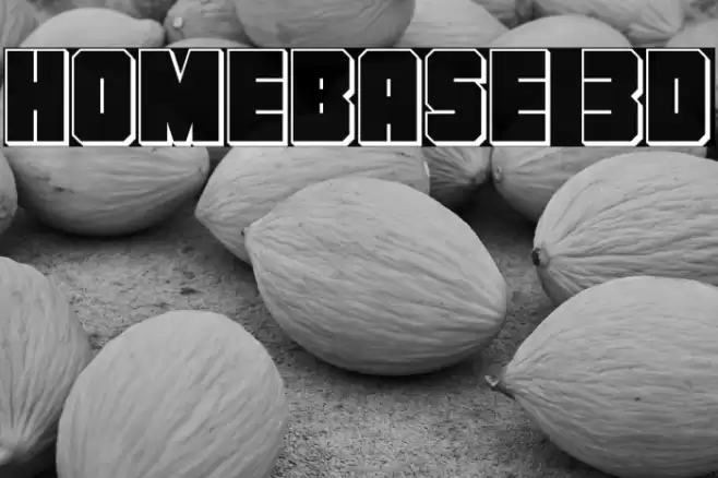 Homebase 3D Font examples