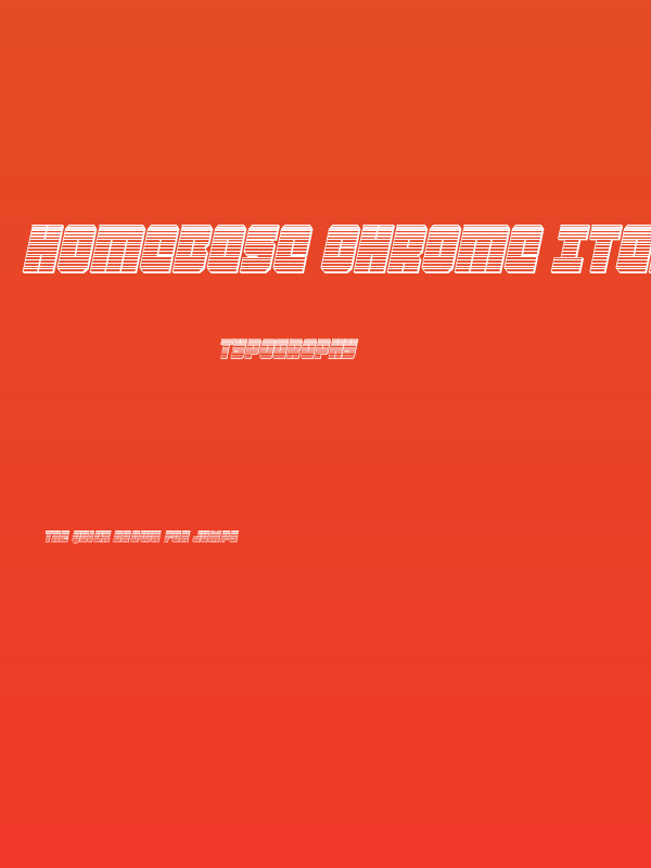 Homebase Chrome Italic Poster