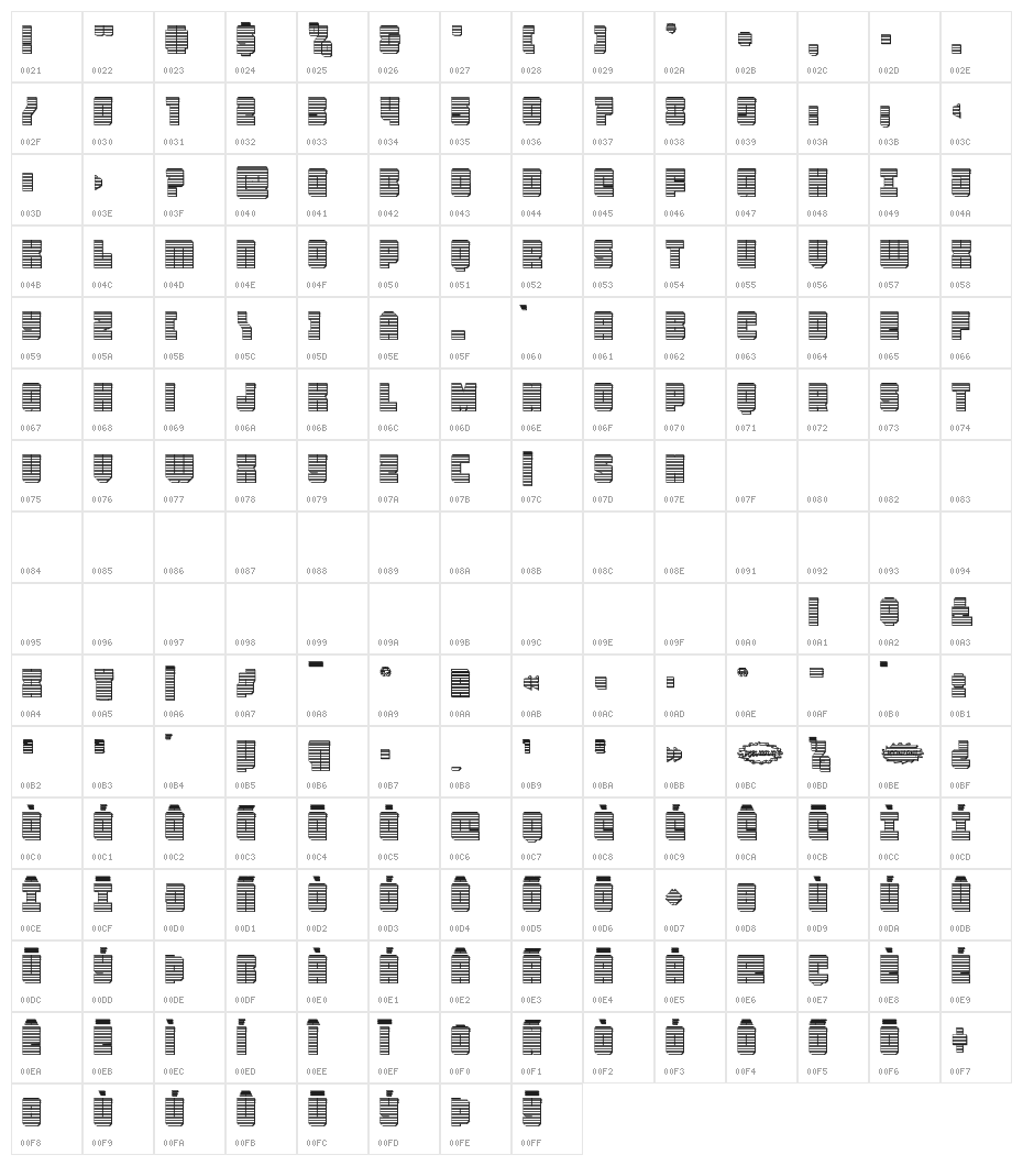 Homebase Chrome Character Map