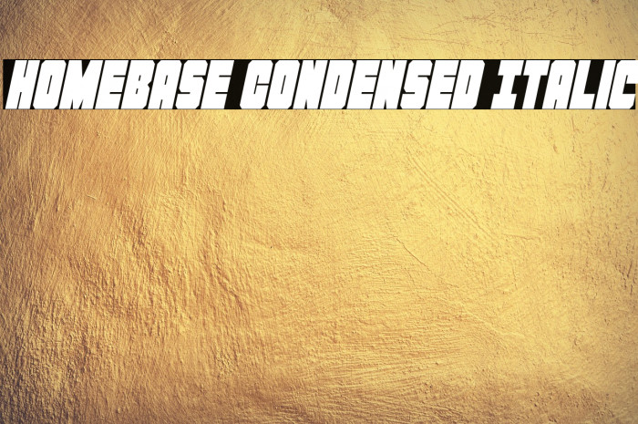 Homebase Condensed Italic Example 1