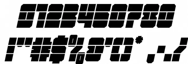 Homebase Duo-Laser Italic Font OTHER CHARS