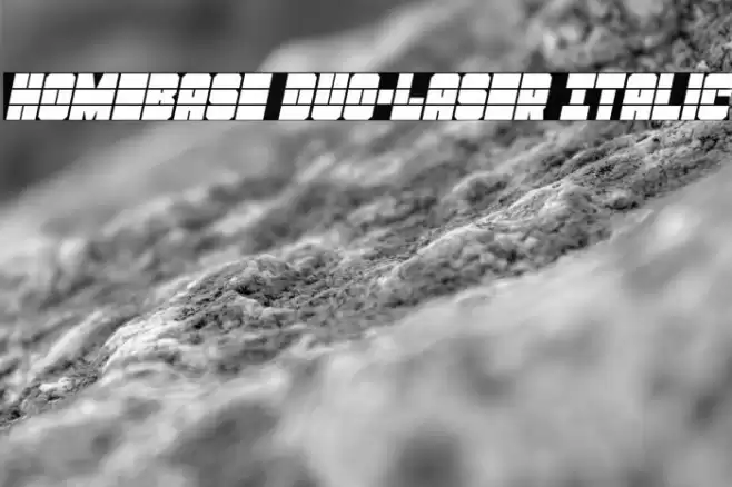 Homebase Duo-Laser Italic Font examples