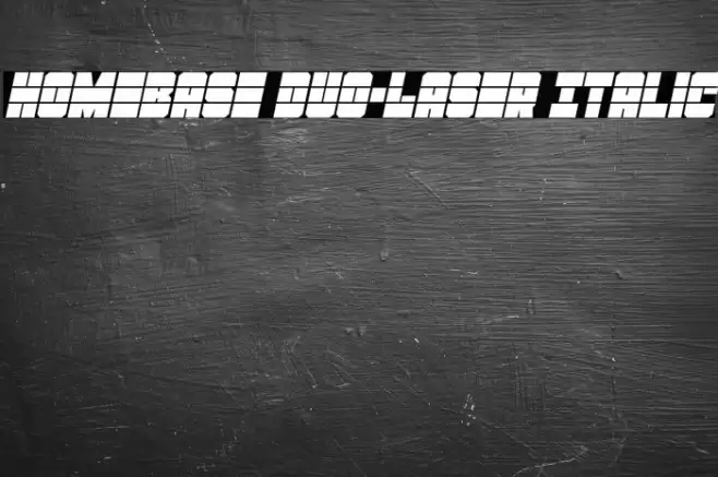 Homebase Duo-Laser Italic Font examples