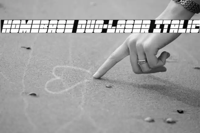 Homebase Duo-Laser Italic Font examples