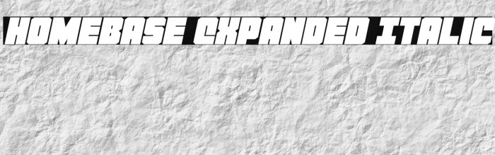 Homebase Expanded Italic Example 1