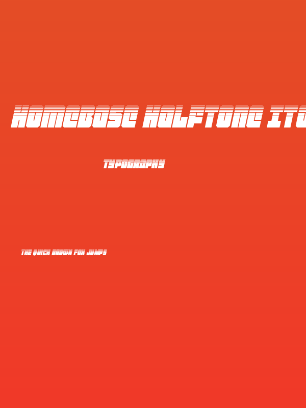 Homebase Halftone Italic Poster