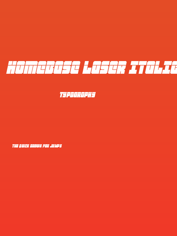 Homebase Laser Italic Poster