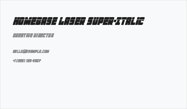 Homebase Laser Super-Italic Business Card