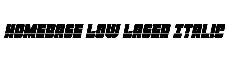 Homebase Low Laser Italic  免费字体下载