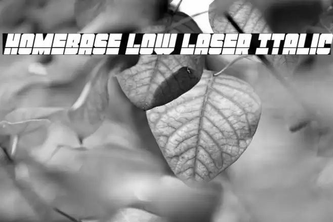 Homebase Low Laser Italic Font examples