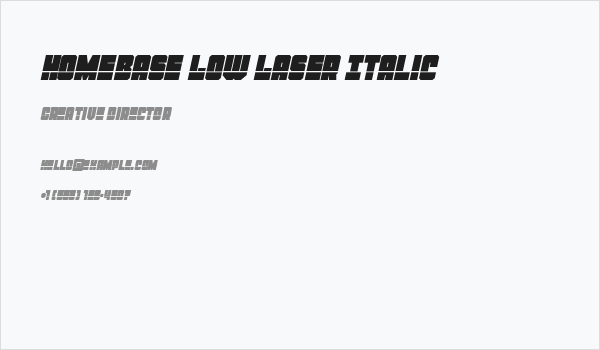 Homebase Low Laser Italic Business Card