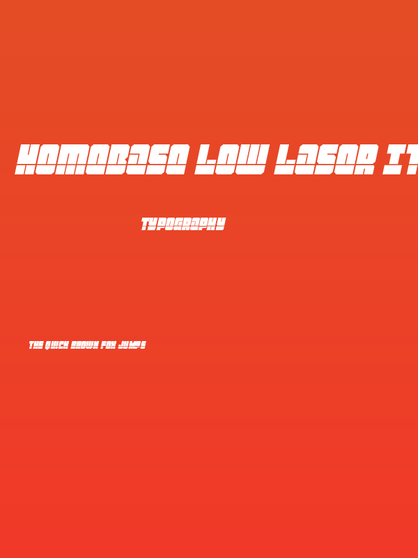 Homebase Low Laser Italic Poster