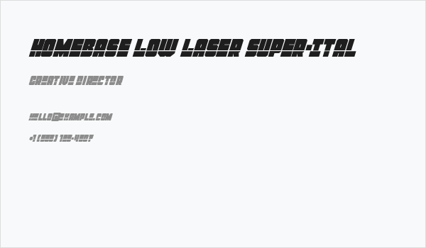 Homebase Low Laser Super-Ital Business Card