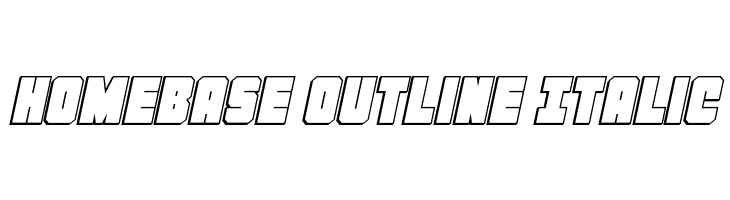 Homebase Outline Italic  Скачать бесплатные шрифты