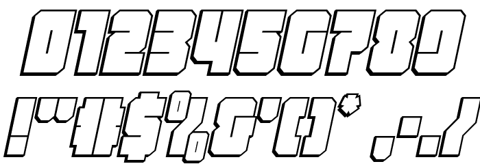 Homebase Outline Italic Font OTHER CHARS