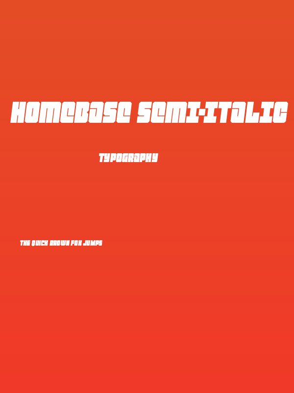 Homebase Semi-Italic Poster