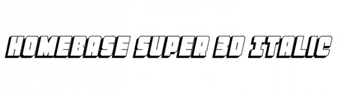 Homebase Super 3D Italic  Frei Schriftart Herunterladen