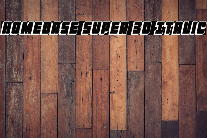 Homebase Super 3D Italic Example 3