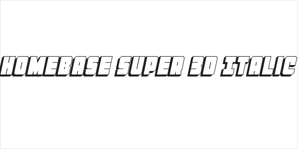 Homebase Super 3D Italic Logo