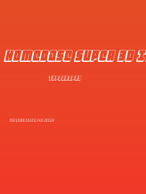 Homebase Super 3D Italic Poster