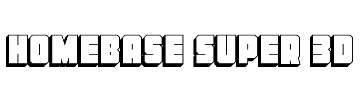 Homebase Super 3D  Frei Schriftart Herunterladen