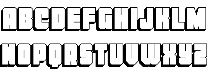 Homebase Super 3D Font LOWERCASE