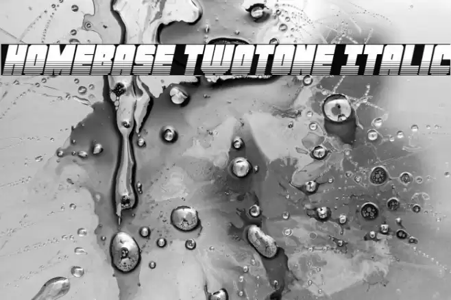 Homebase Twotone Italic Font examples
