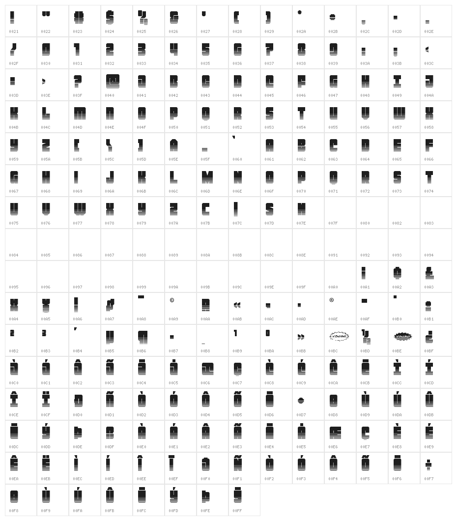 Homebase Twotone Character Map