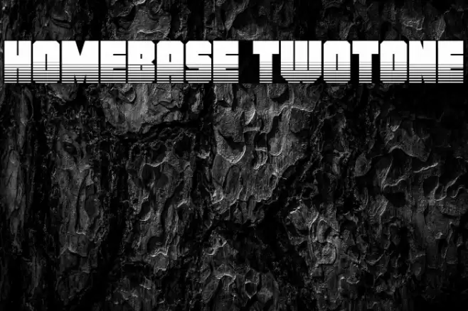 Homebase Twotone Font examples