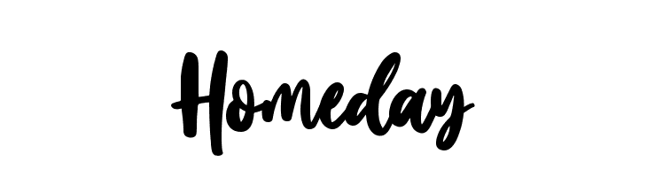 Homeday  Frei Schriftart Herunterladen