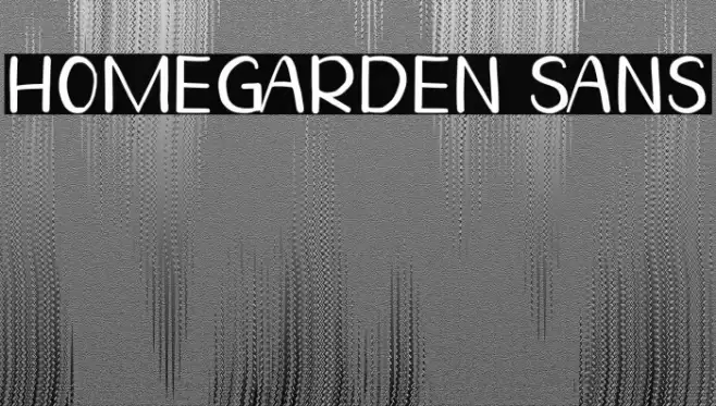 Homegarden Sans Caratteri examples