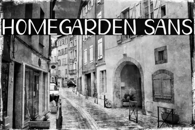 Homegarden Sans Caratteri examples