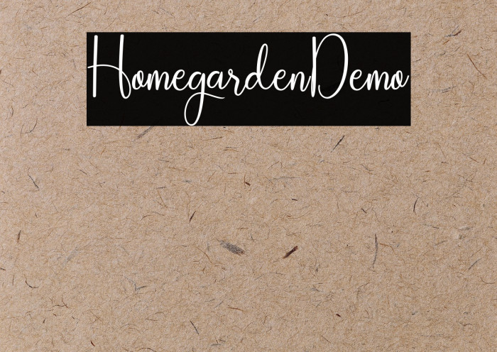 Homegarden_Demo Font examples