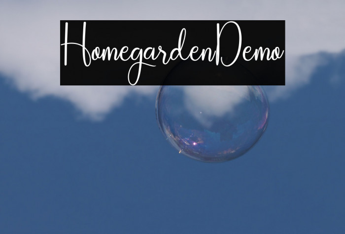 Homegarden_Demo Font examples