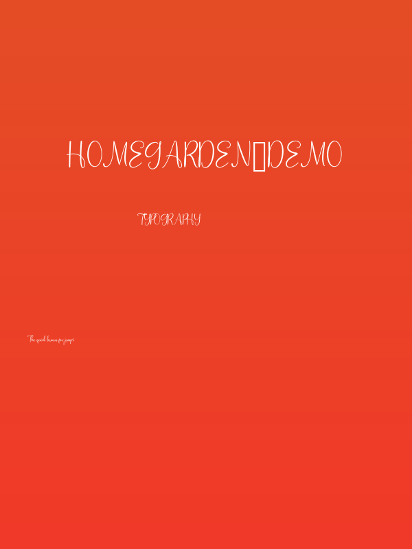 Homegarden_Demo Poster