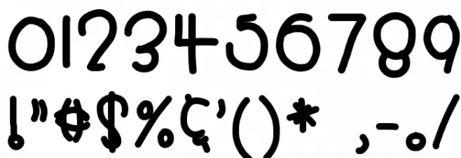 HomegirlBouncy Font OTHER CHARS