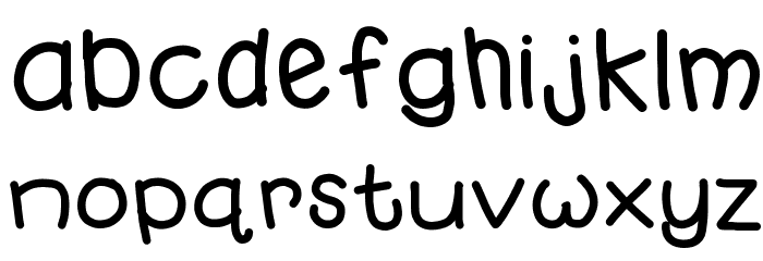 HomegirlBouncy Schriftart Kleinbuchstaben