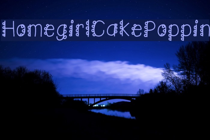 HomegirlCakePoppin Font examples