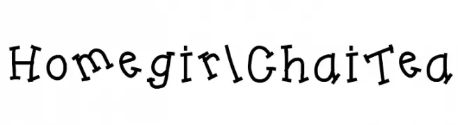 HomegirlChaiTea  Frei Schriftart Herunterladen