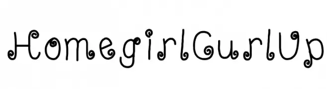 HomegirlCurlUp  Frei Schriftart Herunterladen