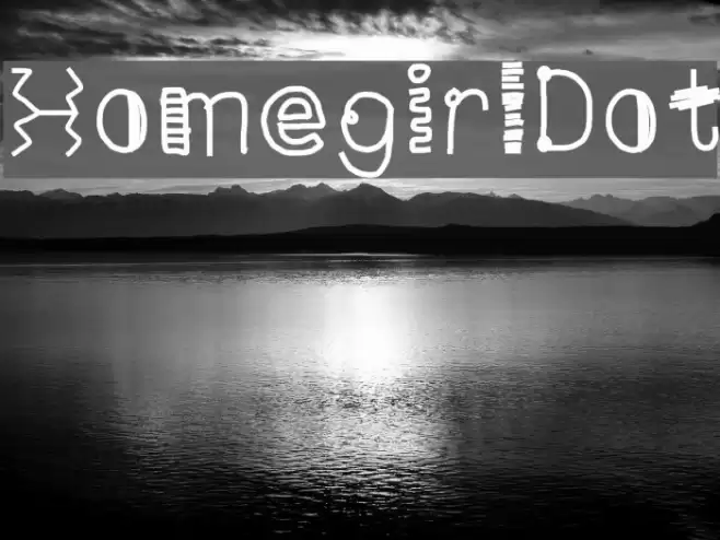 HomegirlDot Font examples
