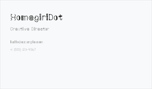 HomegirlDot Business Card