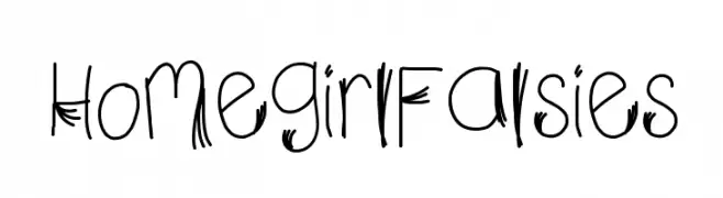 HomegirlFalsies  Frei Schriftart Herunterladen