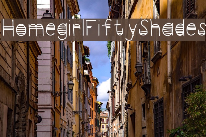 HomegirlFiftyShades Font examples
