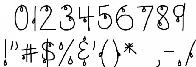 HomegirlFoolToCry Font OTHER CHARS