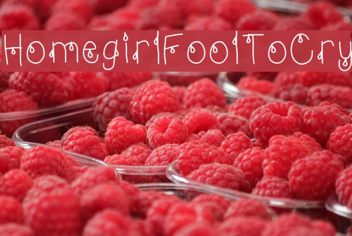 HomegirlFoolToCry Font examples