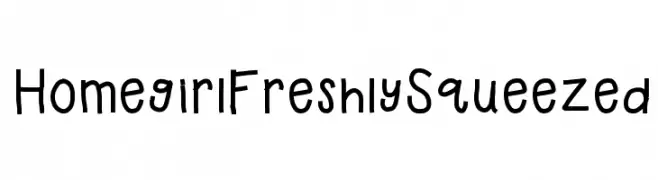 HomegirlFreshlySqueezed  Frei Schriftart Herunterladen