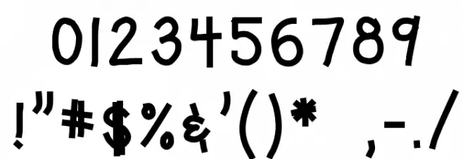 HomegirlFreshlySqueezed Font OTHER CHARS