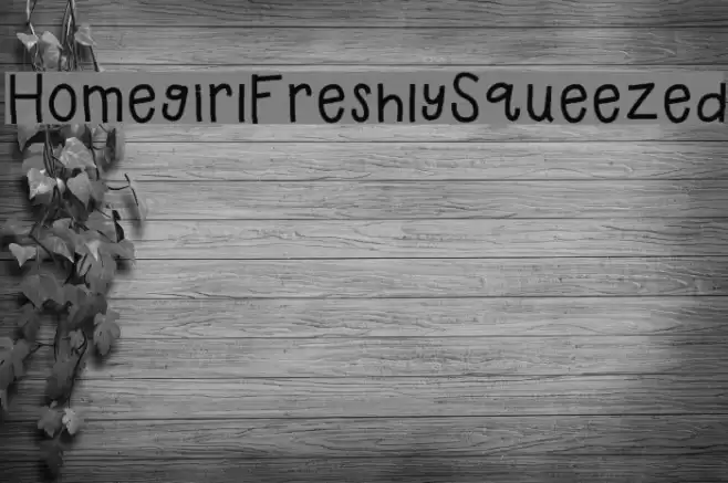 HomegirlFreshlySqueezed Font examples