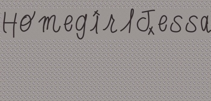 HomegirlJessa Font examples